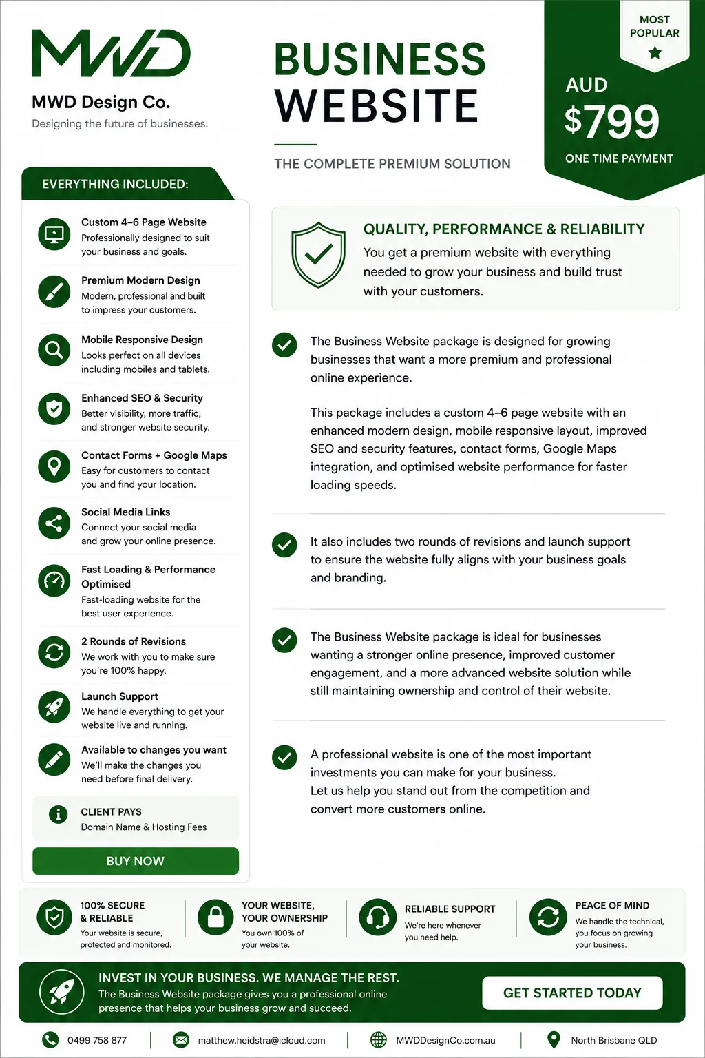 Business Website — $799