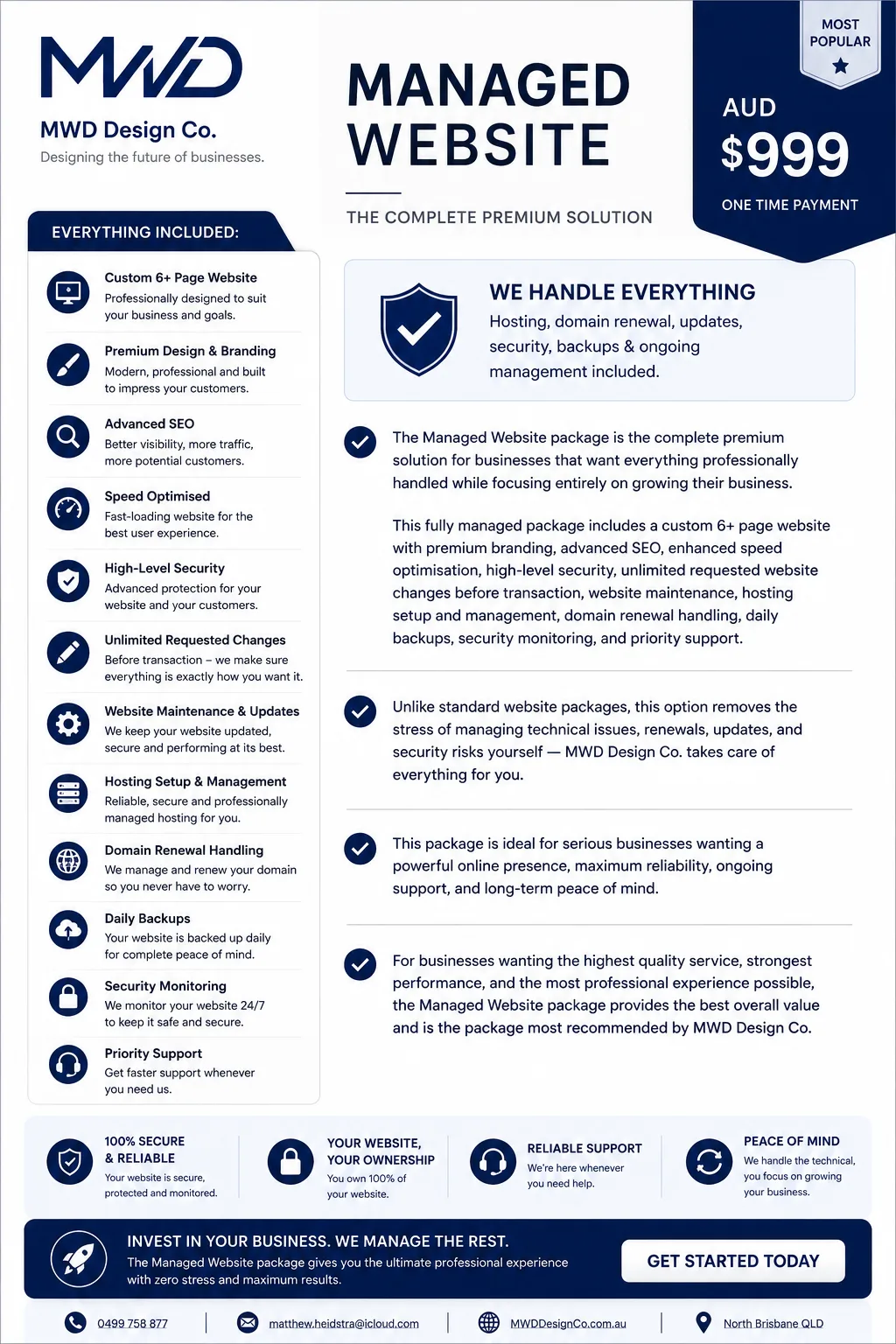 Managed Website — $999